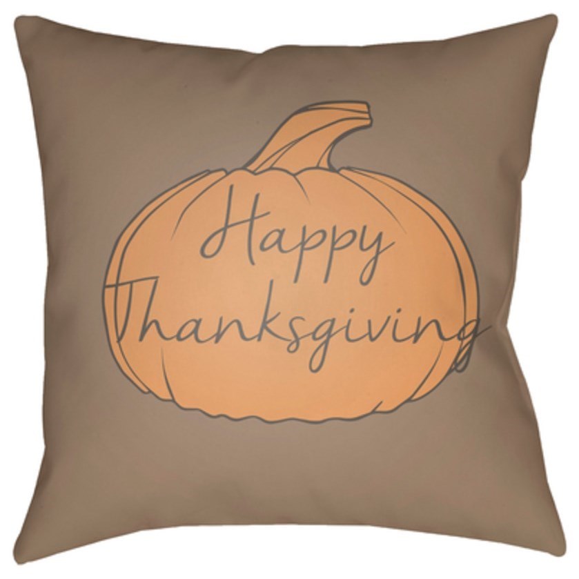 Surya Happy Thanksgiving HPY003 1818 18 x 18 x 4 Made to Order